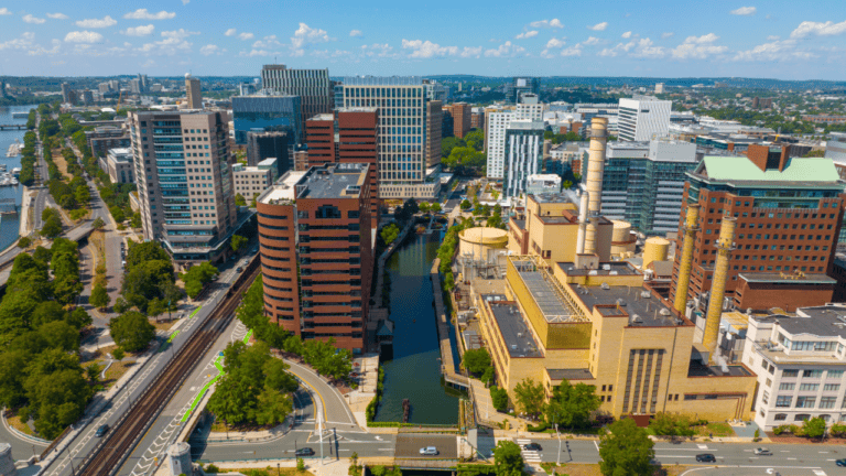 Arial view of Kendall Square.